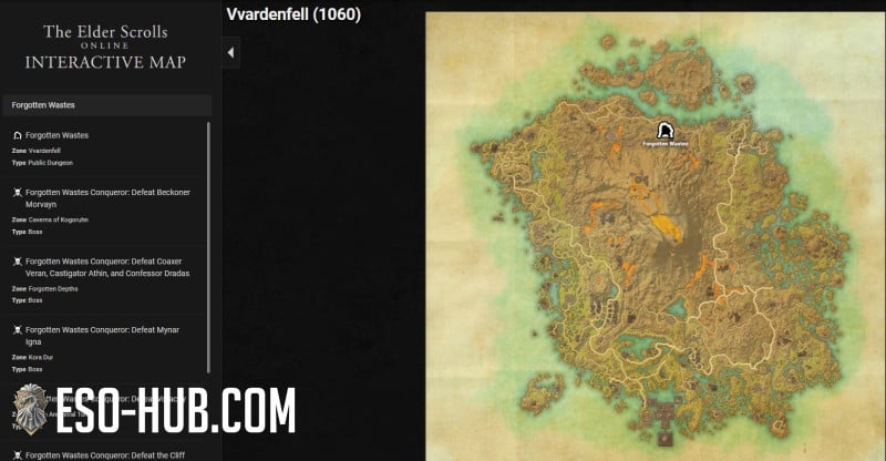 Vvardenfell Map - The Elder Scrolls Online: Morrowind (ESO)