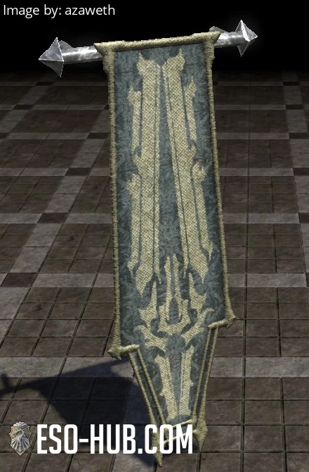Image 1 of Necrom Banner, Medium Sage-Stitched ESO
