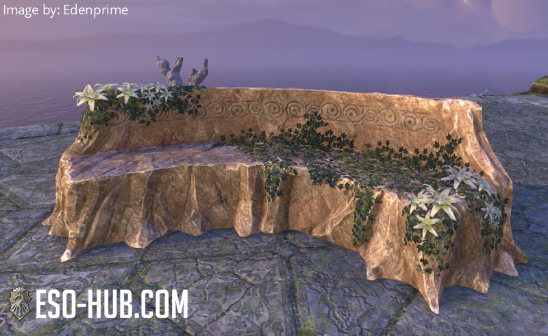 Druidic Bench, Ivy Curved Stone - ESO Hub - Elder Scrolls Online