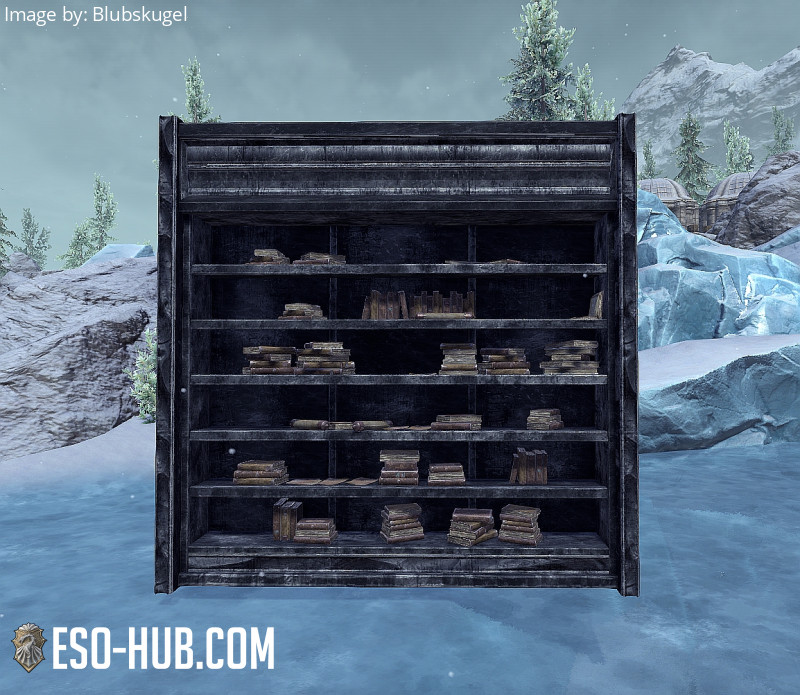 Deadlands Bookcase, Large Cluttered ESO Hub Elder Scrolls Online