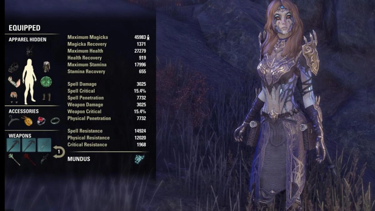 Unbuffed Stats (W/food & Meteor ult Front)