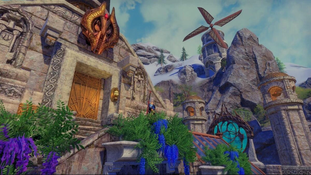 View from the top Entrance to the manor