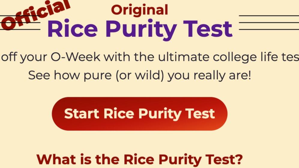 Rice Purity Test