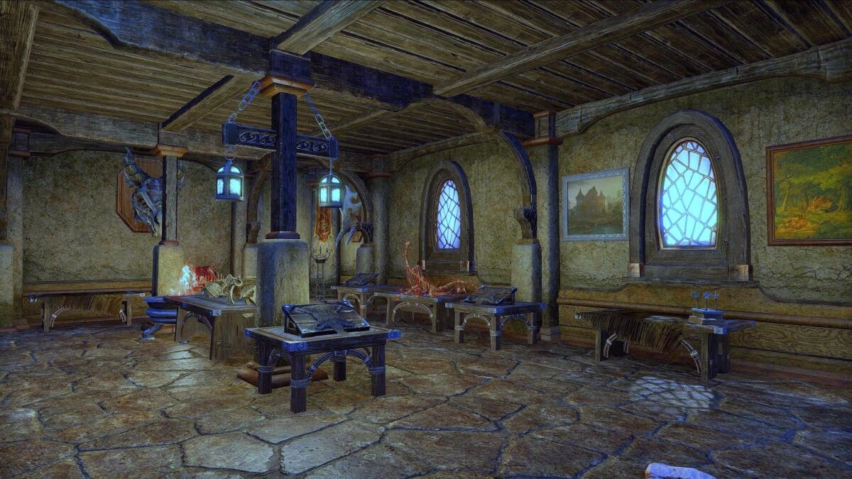 First floor of main building - the hunter's skinatorium...