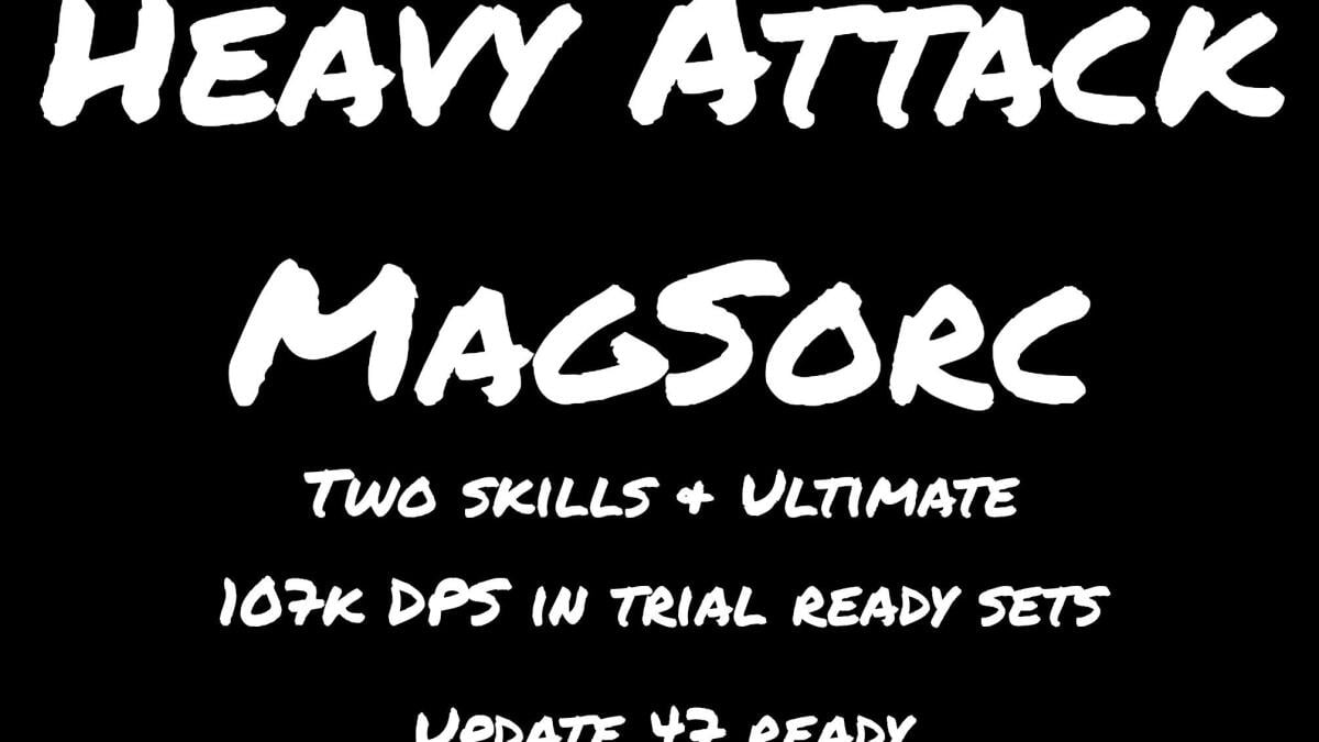 Heavy attack Sorc (two skill press & ultimate) u47 107k+ DPS