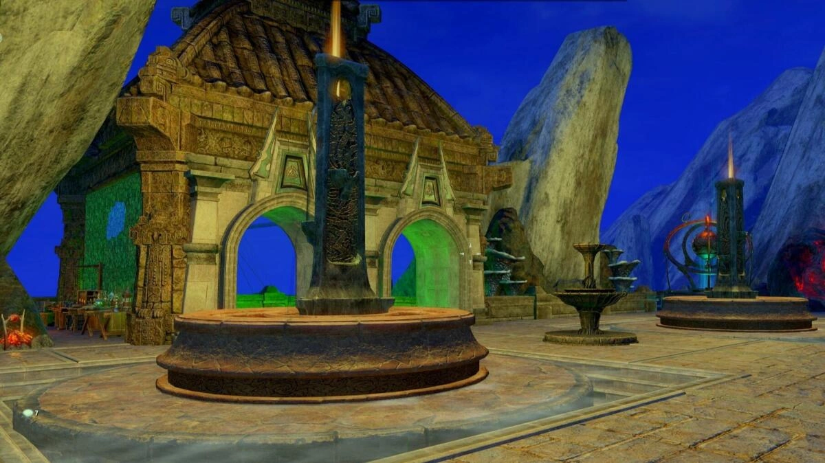 Deck view showing crafting stations