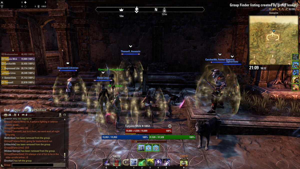 Sunspire trial - just standing and providing damage shields...