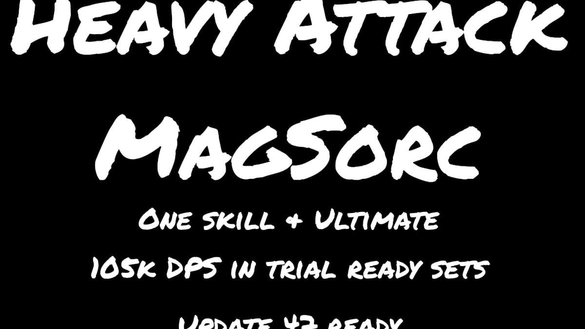 Heavy attack Sorc (one skill press & ultimate) u47 105k+ DPS