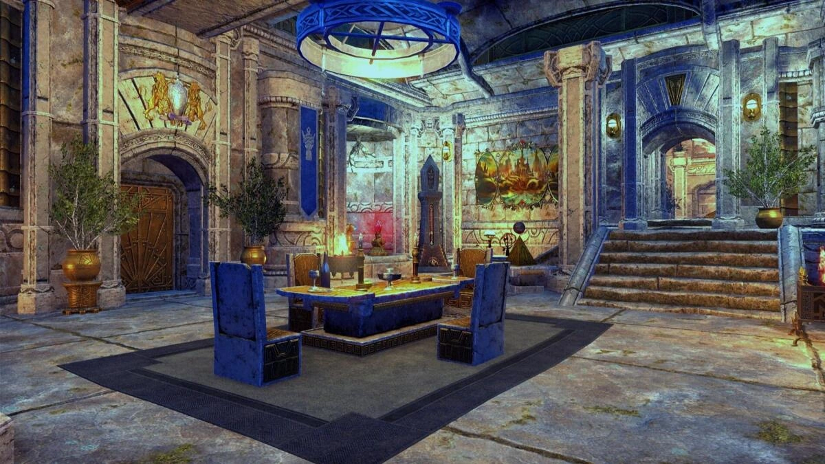 Dining hall featuring Dwemer and Other Artifacts