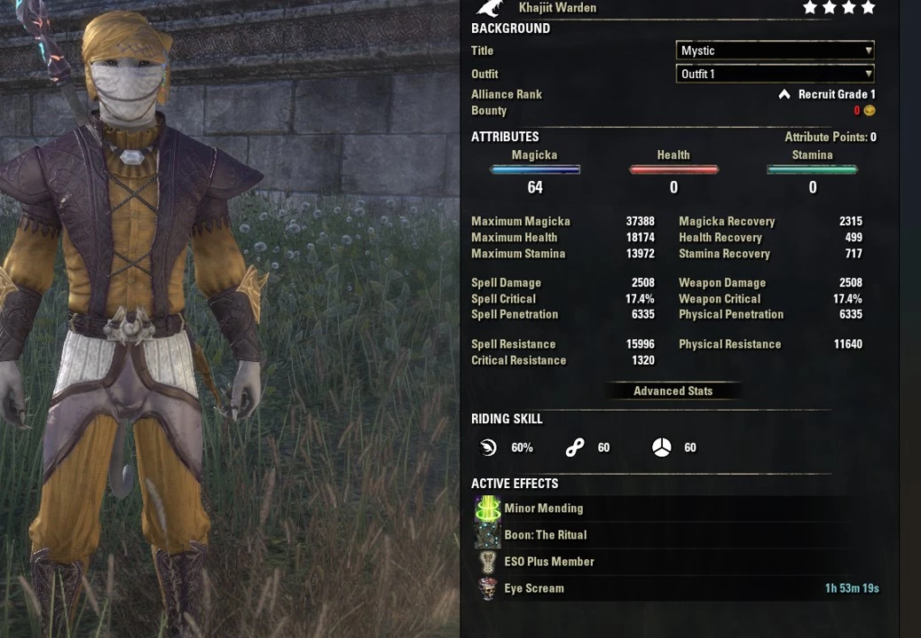 Stats unbuffed