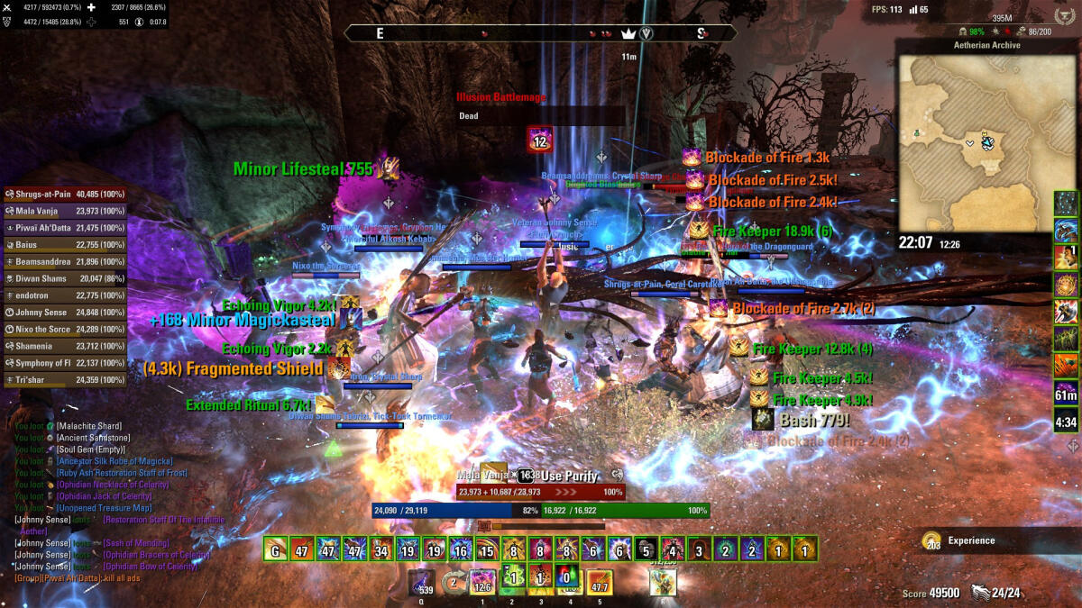 A bit of messy screen in vAA...