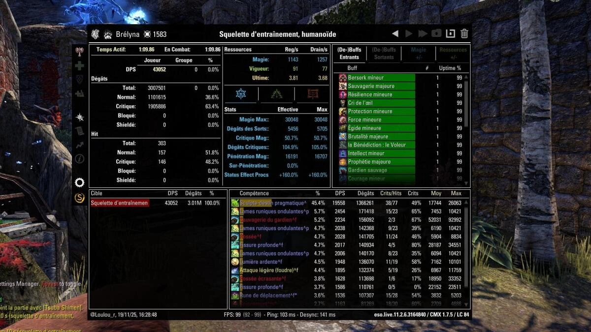 DPS result on classic skull (not Atronach )