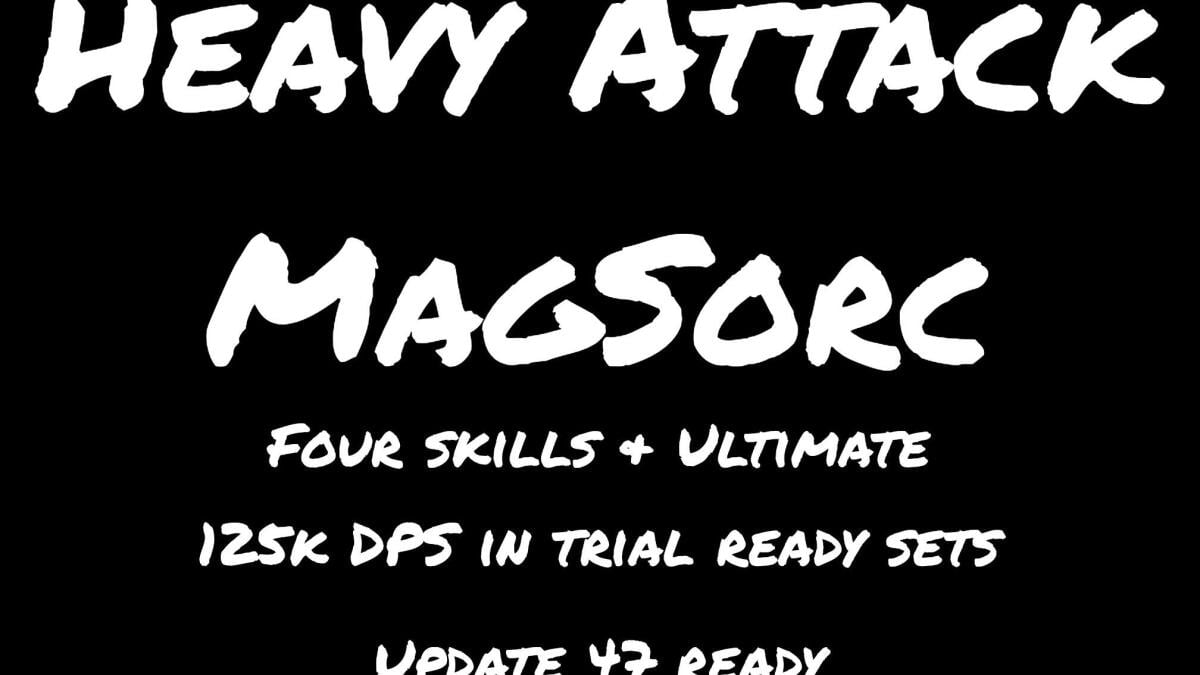 Heavy attack Sorc (four skill press & ultimate) u47 125k+ DPS
