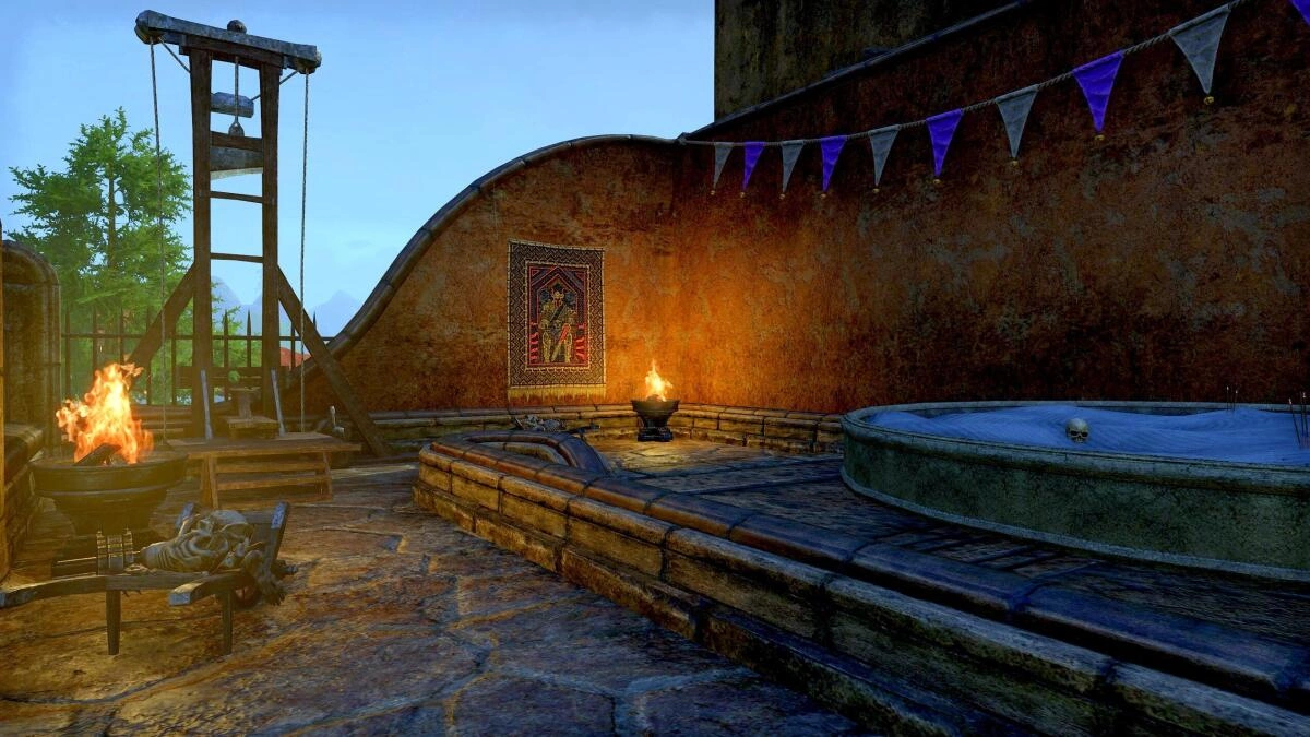 Huh? What's this Guillotine and bones doing here? Well it is Dark Elf territory. Necrom and all that...