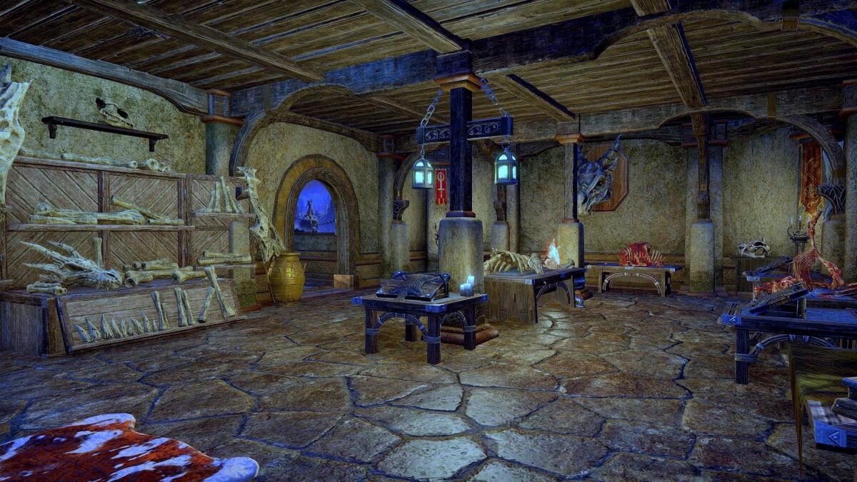 First floor of main building - the hunter's skinatorium...