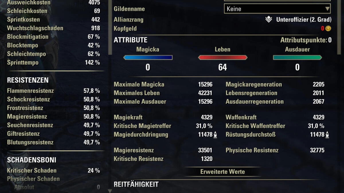 Dunkel Elf mit Buffs