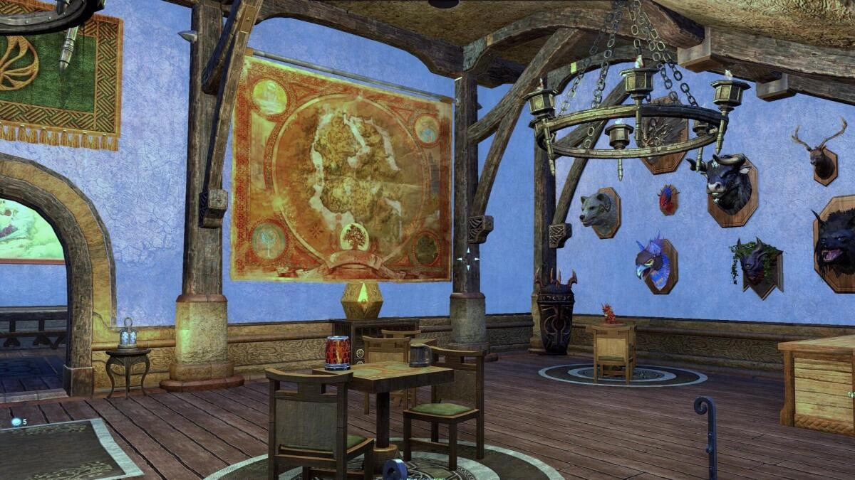 Parting shot Inn dining hall wall.