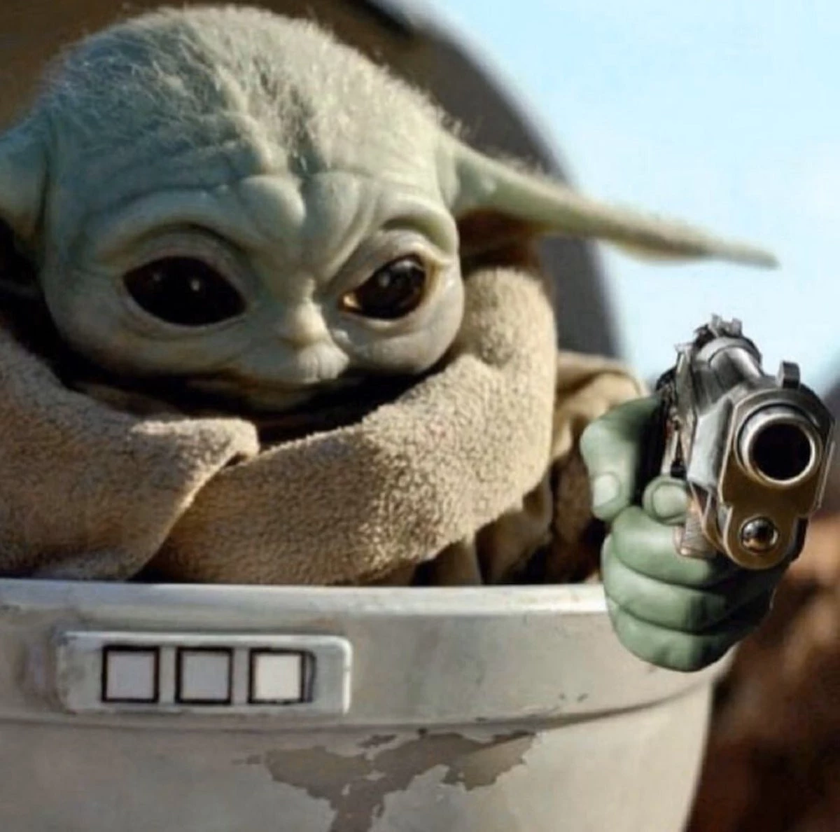 baby yoda gun