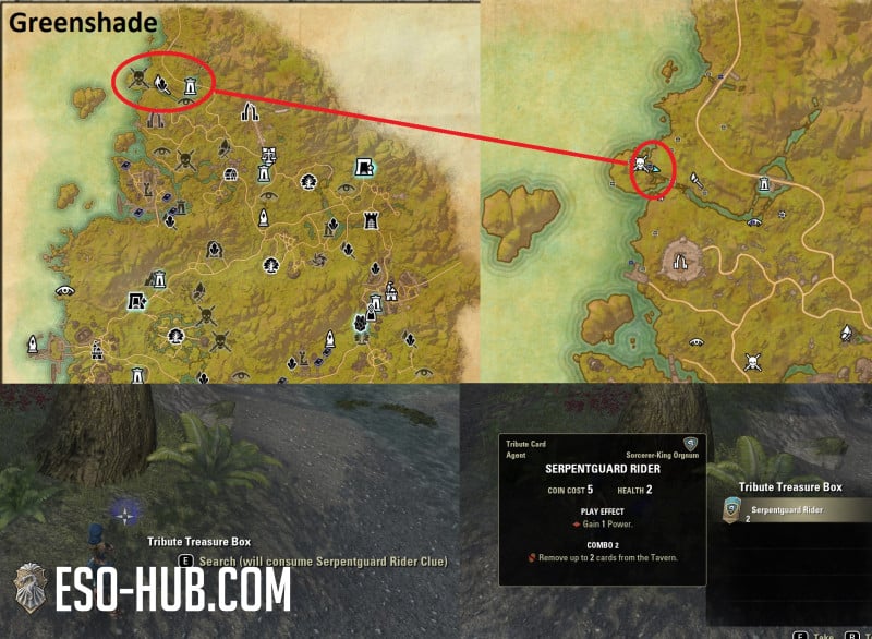 Serpentguard Rider Clue map